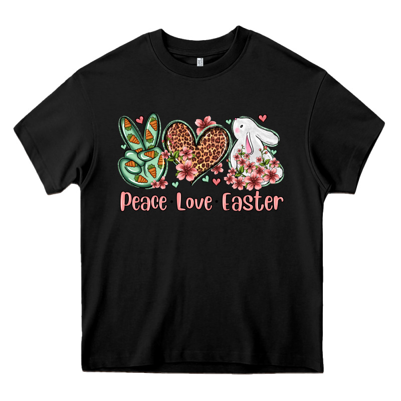 Easter Day Peace Love Easter Heavy Core Tee by OliviaCreatesArt | Teevron
