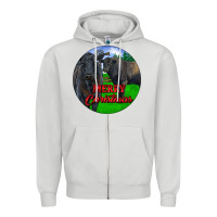 Black Angus Cattle And Bull Merry Christmas Zipper Hoodie | Teevron