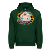 Forest Green Sunflower Leopard Hedgehog Urban Hoodie - Jasminsmagicworld