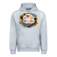Heather Grey Sunflower Leopard Hedgehog Urban Hoodie - Jasminsmagicworld