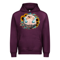 Mauve Wine Sunflower Leopard Hedgehog Urban Hoodie - Jasminsmagicworld