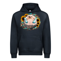 Navy Sunflower Leopard Hedgehog Urban Hoodie - Jasminsmagicworld