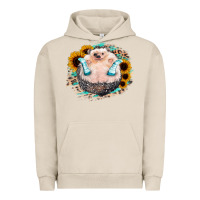 Pigment French Oak Sunflower Leopard Hedgehog Urban Hoodie - Jasminsmagicworld