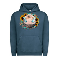 Pigment Midnight Navy Sunflower Leopard Hedgehog Urban Hoodie - Jasminsmagicworld