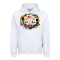 White Sunflower Leopard Hedgehog Urban Hoodie - Jasminsmagicworld