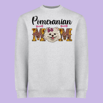 Western Mom Pomeranian Heavyweight Sweatshirt Designed By Ranaportraitstore