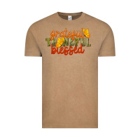 Vintage Coffee Fall Grateful Thankful Blessed Vintage Tee - LillyAllenDesigns