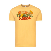 Vintage Mustard Fall Grateful Thankful Blessed Vintage Tee - LillyAllenDesigns