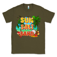 Army Green Sun salt sand Classic Tee - FaDigitalArtStudio