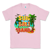 Bubblegum Pink Sun salt sand Classic Tee - FaDigitalArtStudio