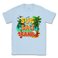 Dusty Blue Sun salt sand Classic Tee - FaDigitalArtStudio