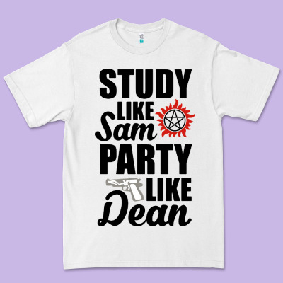 Study Like Sam Party Like Dean Premium Tee Designed By Artisfamous