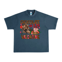 Midnight Navy Chcolate is my Valentine Urban Heavy Tee - CowhideDigitalArt