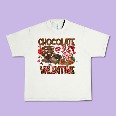 Chcolate Is My Valentine Urban Heavy Tee Designed By Cowhidedigitalart