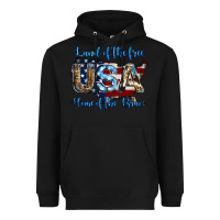 Black land of the free home of the brave american flag background Heavyweight Hoodie - Jasminsmagicworld