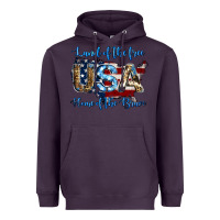 Plum land of the free home of the brave american flag background Heavyweight Hoodie - Jasminsmagicworld