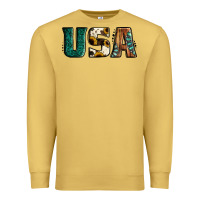 Antique Gold usa basic bold font western Premium Sweatshirt - Jasminsmagicworld