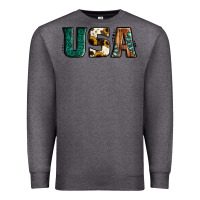 Charcoal Heather usa basic bold font western Premium Sweatshirt - Jasminsmagicworld