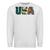 Oatmeal Heather usa basic bold font western Premium Sweatshirt - Jasminsmagicworld