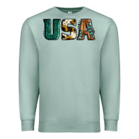 Seafoam usa basic bold font western Premium Sweatshirt - Jasminsmagicworld