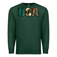 Sports Green usa basic bold font western Premium Sweatshirt - Jasminsmagicworld