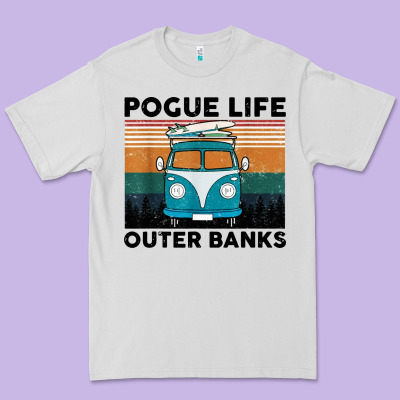 Pogue Life Outer Banks Retro Vintage Premium Tee Designed By Artisfamous