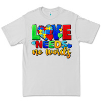 Dove Grey love needs no words Premium Tee - FaDigitalArtStudio