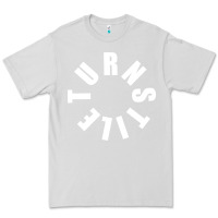 Dove Grey TURNSTILE WHITE ON BLACK. Premium Tee - artisFamous