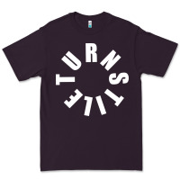 Plum TURNSTILE WHITE ON BLACK. Premium Tee - artisFamous