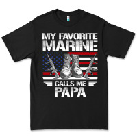 Black marine papa, gifts my favorite marine calls me pa pa military mother Premium Tee - artisFamous