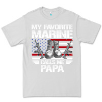 Dove Grey marine papa, gifts my favorite marine calls me pa pa military mother Premium Tee - artisFamous