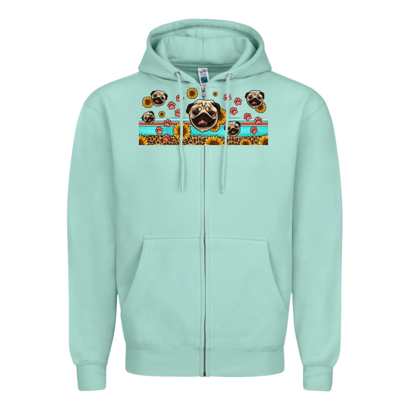 Western Pug Dogs Zipper Hoodie by Jasminsmagicworld | Teevron