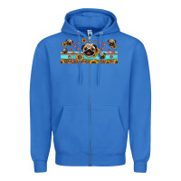 True Royal western pug dogs Zipper Hoodie - Jasminsmagicworld