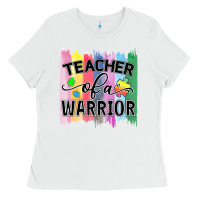 White Teacher of a warrior Ladies Tee - CowhideDigitalArt