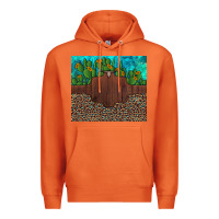 Carrot custom cactus and sunflowers leopard turquoise Premium Hoodie - Artiststas