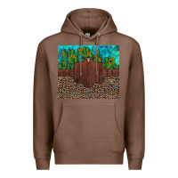 Chestnut custom cactus and sunflowers leopard turquoise Premium Hoodie - Artiststas
