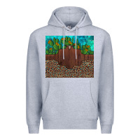 Heather Grey custom cactus and sunflowers leopard turquoise Premium Hoodie - Artiststas