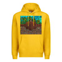 Lemon custom cactus and sunflowers leopard turquoise Premium Hoodie - Artiststas