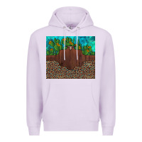 Lilac custom cactus and sunflowers leopard turquoise Premium Hoodie - Artiststas