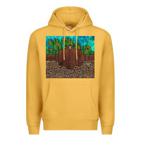 Mustard custom cactus and sunflowers leopard turquoise Premium Hoodie - Artiststas
