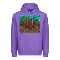 Purple custom cactus and sunflowers leopard turquoise Premium Hoodie - Artiststas