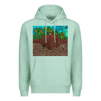 Seafoam custom cactus and sunflowers leopard turquoise Premium Hoodie - Artiststas