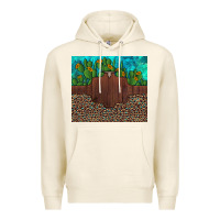 Tofu custom cactus and sunflowers leopard turquoise Premium Hoodie - Artiststas
