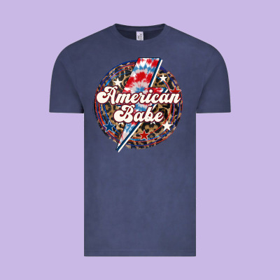 Western American Babe Patriotic Vintage Tee Designed By Lillyallendesigns