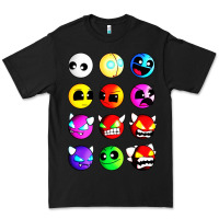 Black geometry dash difficulty  faces Premium Tee - artisFamous