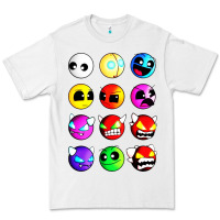 White geometry dash difficulty  faces Premium Tee - artisFamous