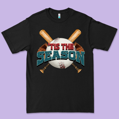 'tis The Season Baseball Premium Tee Designed By Fadigitalartstudio