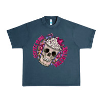 Midnight Navy Coffee is my Valentine Urban Heavy Tee - CowhideDigitalArt