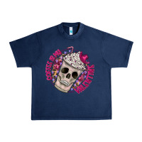 Navy Coffee is my Valentine Urban Heavy Tee - CowhideDigitalArt