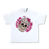 White Coffee is my Valentine Urban Heavy Tee - CowhideDigitalArt